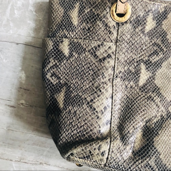 Michael Kors Gray/Tan Python Bag - Picture 4 of 8